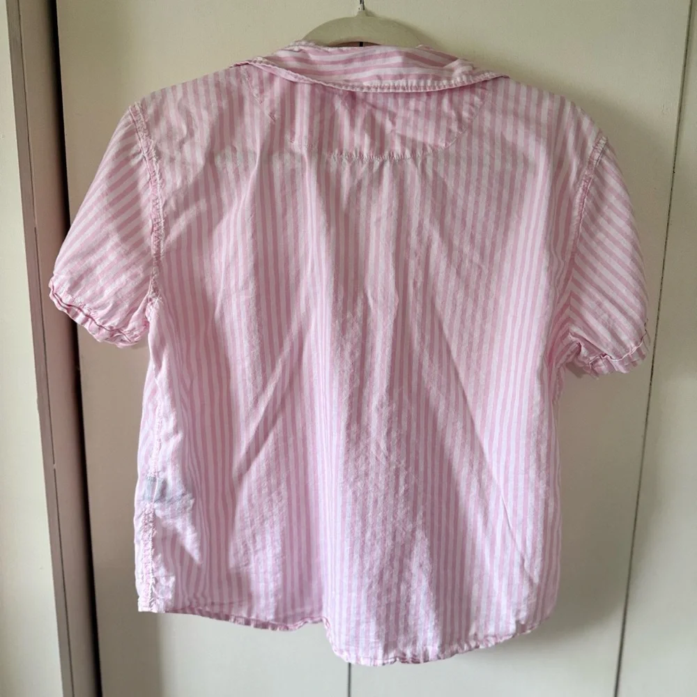 Lauren Ralph Lauren Pink and White Striped Top & Shorts Pajama Set LRL - Picture 5 of 8
